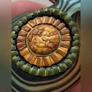 polymer clay pendant handmade